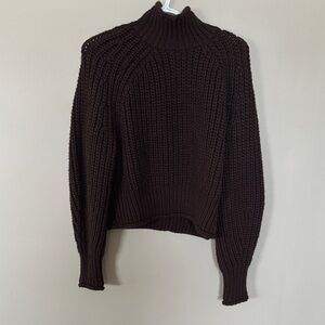 H&M Dark Brown Cable Knit Sweater